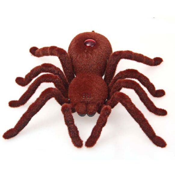 หุ่นยนต์แมงมุมทารันทุร่า ของเล่นบังคับวิทยุ สีน้ำตาล Infrared Remote Control Tarantula Spider with Light Trick Robot Toy (Brown)