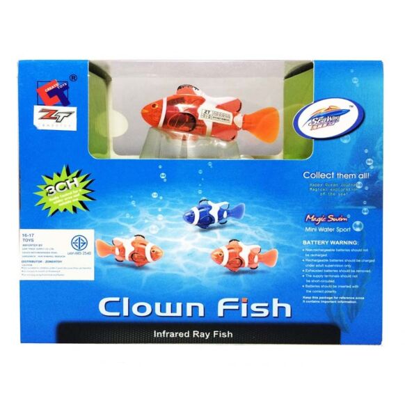 หุ่นยนต์ปลาการ์ตูนนีโมว่ายน้ำบังคับวิทยุ 3 แชแนล ZT Clown Fish Infrared Ray Fish 3 CH Radio Control