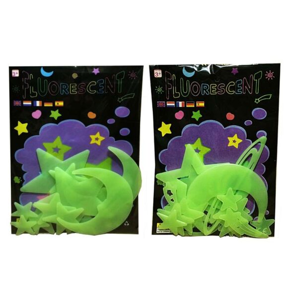 แผ่นติดผนังหรือเพดานเรืองแสงสำหรับเด็ก รุ่นเล็ก Mini Glow in the dark sticker for kids