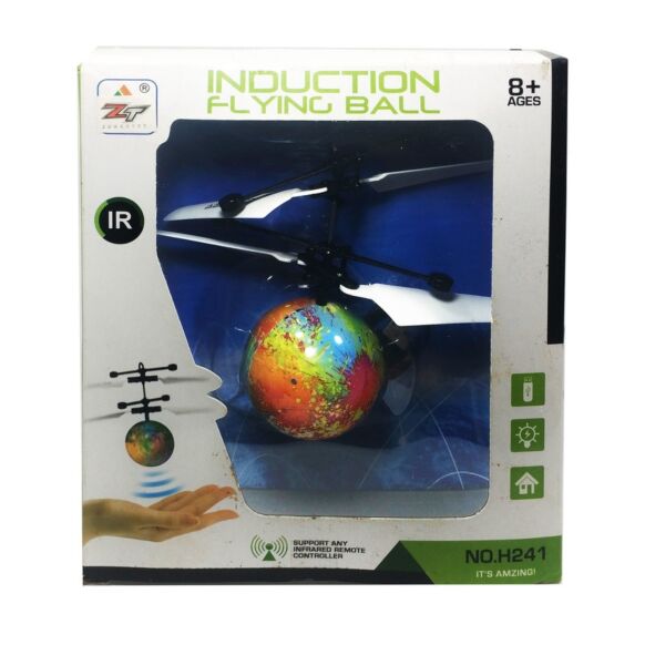 ลูกบอลคอปเตอร์บินเหนือพื้นเองได้เพียงใช้มือหรือรีโมทควบคุม ทำงานด้วยอินฟราเรด Quadcopter Ball Colorful Lighting Induction Flying Ball Infrared Sensing Technology Control with Body and Hand