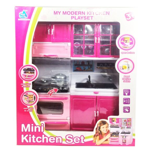 ชุดห้องครัวแสนสนุก สุดอร่อย สำหรับคุณหนู มีไฟและเสียง สุดสมจริง My Mini Modern Kitchen Playset with Light and Sound