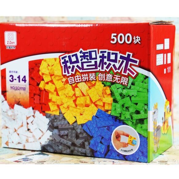 ตัวต่อเลโก้อิสระ หลากหลายสี 500 ชิ้น สำหรับเด็ก Zizen Independent Lego Muli-Color Multi-Dimension 500 Pieces