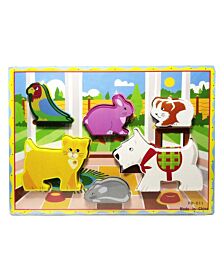 ของเล่นไม้เสริมพัฒนาการสำหรับเด็ก จิ๊กซอว์ชุดสัตว์ในบ้านน่ารู้ Wood Toy Jigsaw Pet in My Home