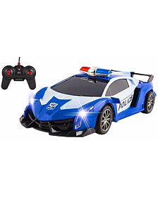 ของเล่นเด็ก รถตำรวจบังคับวิทยุ ทรงสปอร์ท Police RC Car Toy Super Exotic Large Remote Control Sports Car with Working Headlights, Police Lights, Race Car Toy