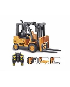 รถบรรทุกโฟล์คลิฟต์บังคับวิทยุสำหรับไซต์งานก่อสร้าง RC Truck Forklift Crane Car Simulate Shovel Power Driving Superior Performance Light Sound 360 Revolve