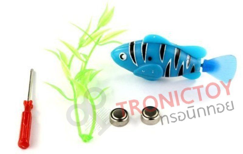 fish robot auto swimming nemo blue with tools and battery