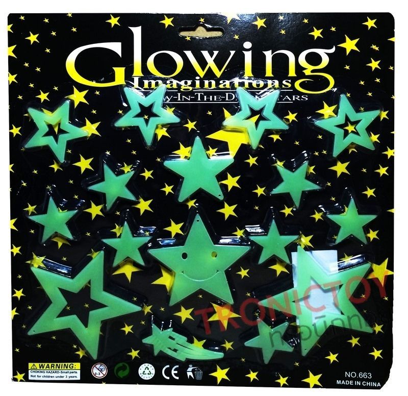 แผ่นติดผนังหรือเพดานเรืองแสงสำหรับเด็ก Glow in the dark sticker for kids