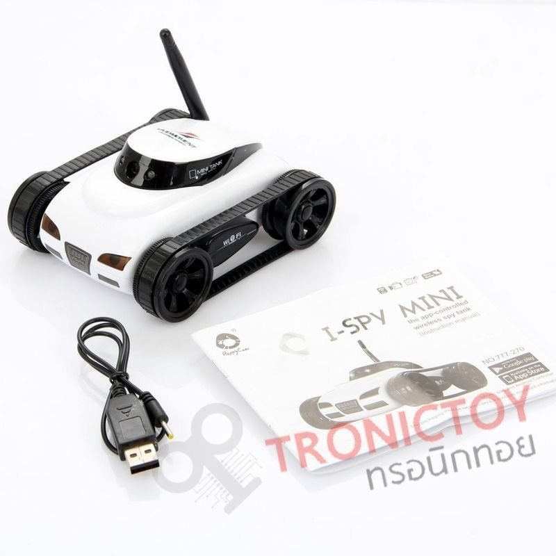 รถถังบังคับสอดแนมควบคุมผ่านสมาร์ทโฟน Mini I-Spy Tank control via Smart Phone compatible with iOS and Android