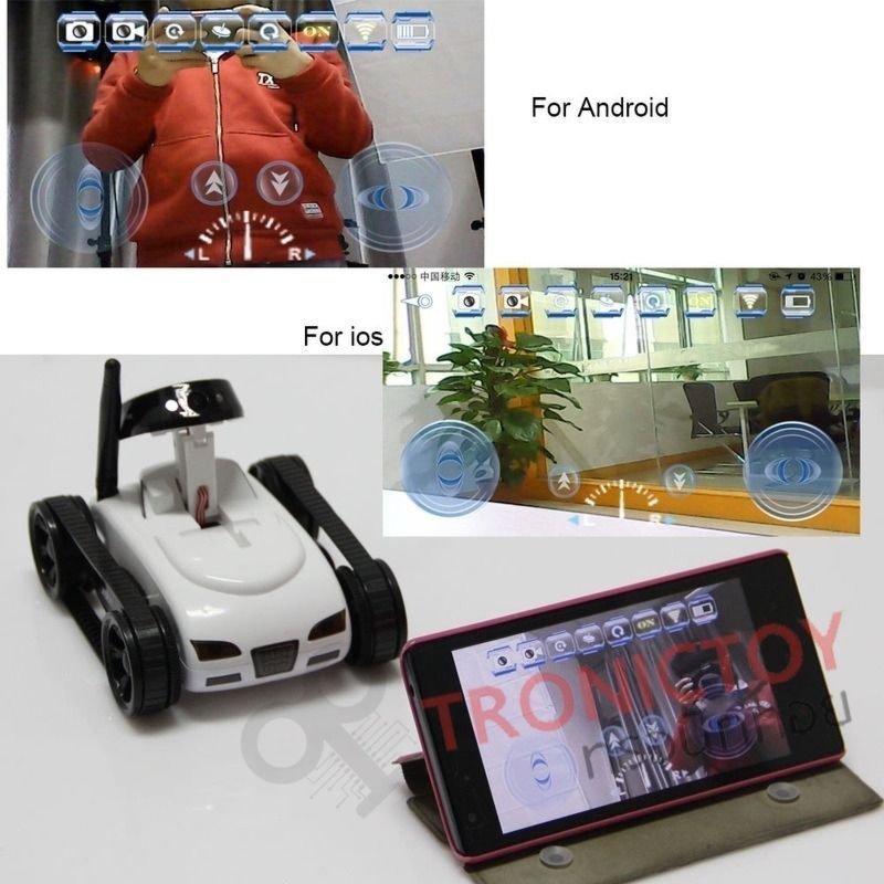 รถถังบังคับสอดแนมควบคุมผ่านสมาร์ทโฟน Mini I-Spy Tank control via Smart Phone compatible with iOS and Android