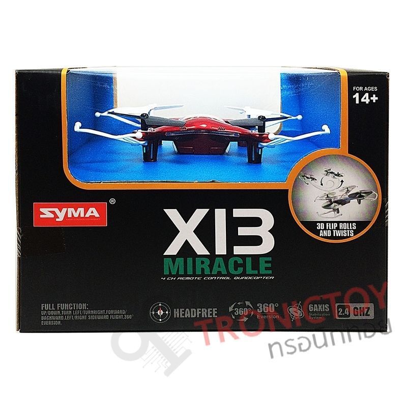 SYMA X13 6 AXIS 2.4G 4CH RC QUADCOPTER 360 DEGREE EVERSION UFO MIRACLE DRONE
