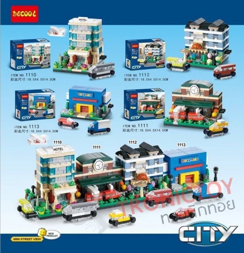 ชุดตัวต่อ เลโก้ ของเล่น DECOOL CITY MINI STREET VIEW BRICKS TOYS LEGO