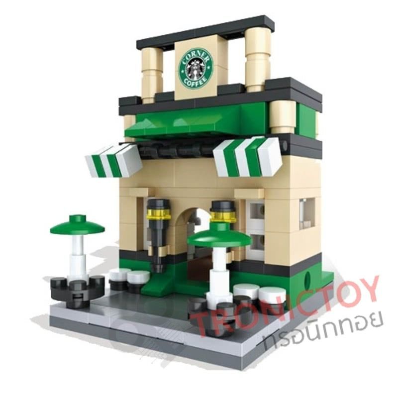 HSANHE MINI STREET Starbuck Lego