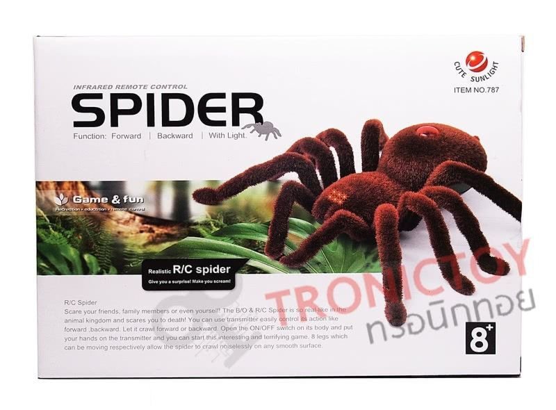 INFRARED REMOTE CONTROL TARANTULA SPIDER WITH LIGHT TRICK ROBOT TOY (BROWN) หุ่นยนต์แมงมุม