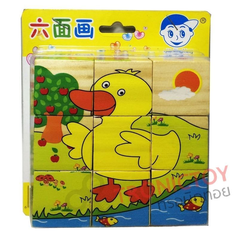 WOOD TOY PUZZLE LEGO FOR CHILD 6D BLOCKS