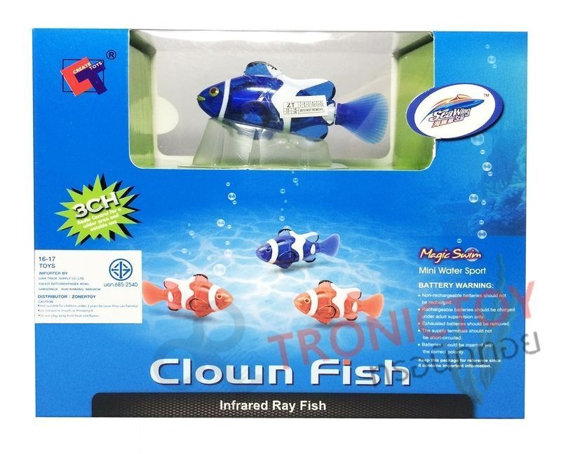ZT CLOWN FISH INFRARED RAY FISH 3 CH RADIO CONTROL หุ่นยนต์ปลา บังคับวิทยุ ราคาถูก