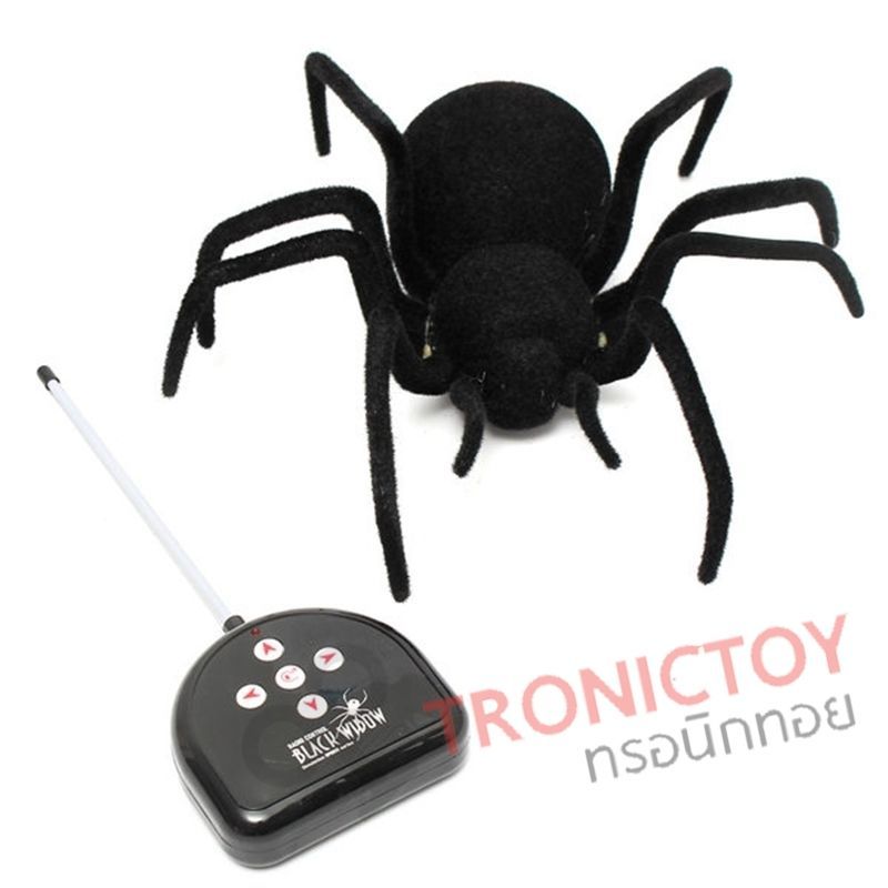 8 INCHES RADIO REMOTE CONTROL 4CH REALISTIC RC BLACK WIDOW SPIDER