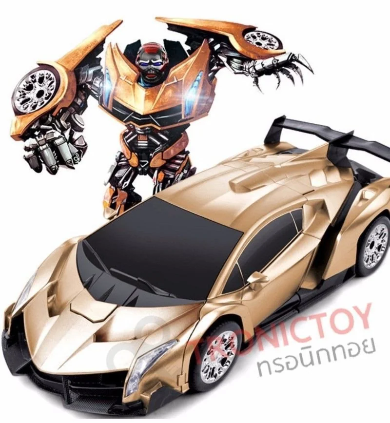  2.4 GHz RC Transformation Glorious Mission Anger Ares Fly Wheel Transformation Fighting Robot 112 One Key Transform