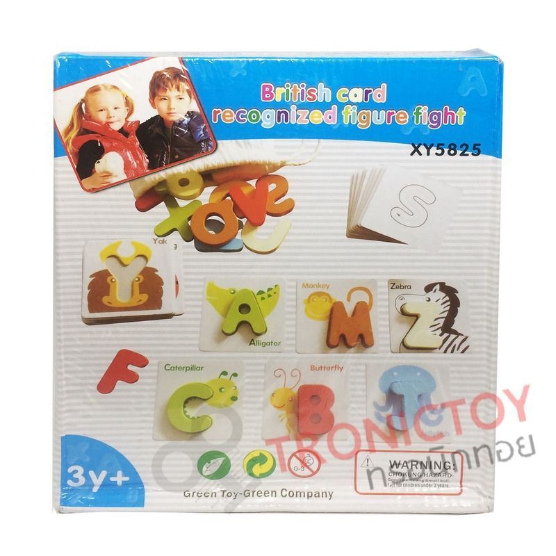 British Letter Alphabet Animalier Card A-Z  Recognized Figure Fight for Kid